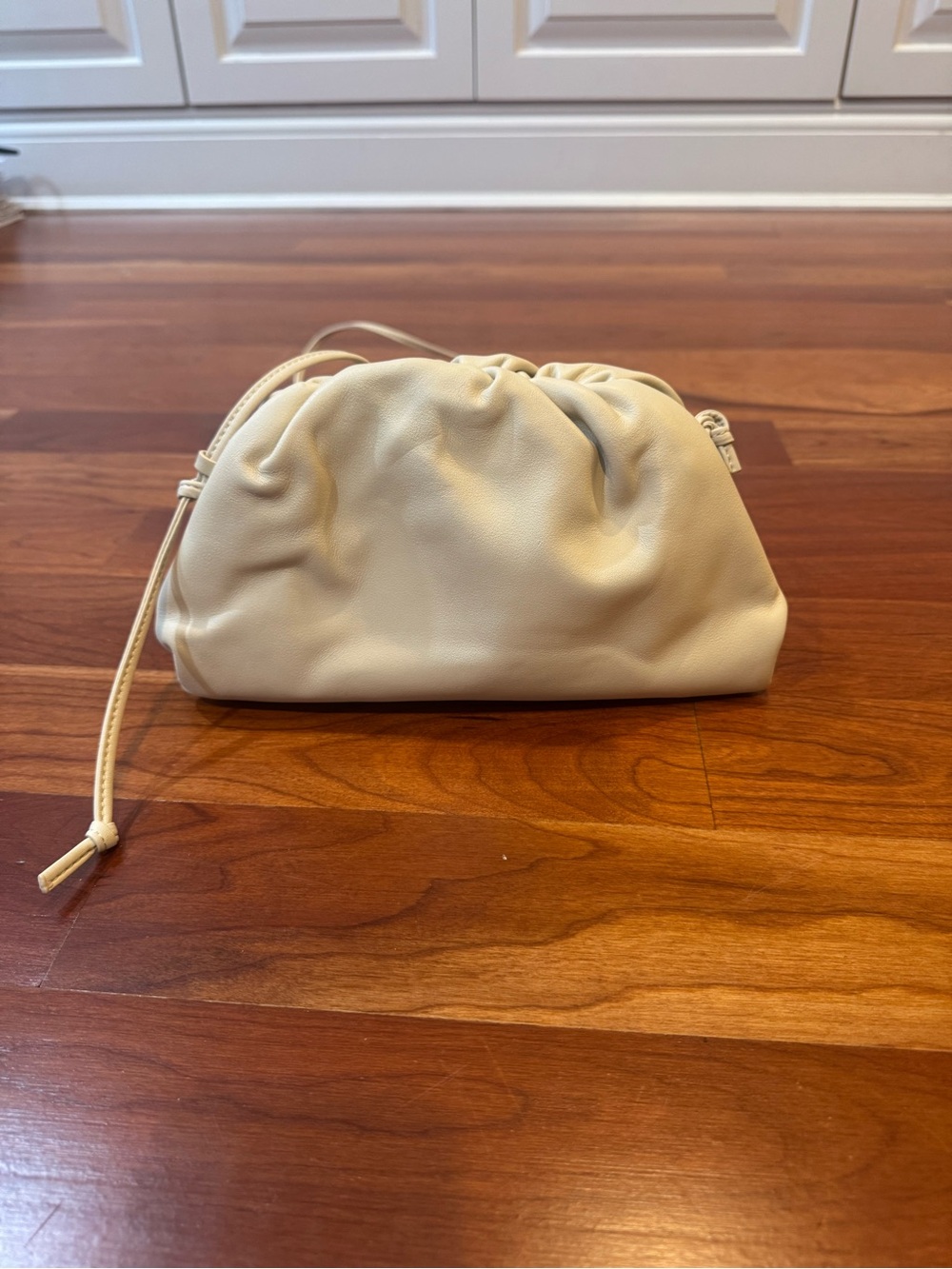 Cream Drawstring Shoulder Bag - Women